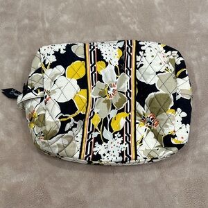 Vera Bradley Black and Yellow Floral Cosmetic Bag